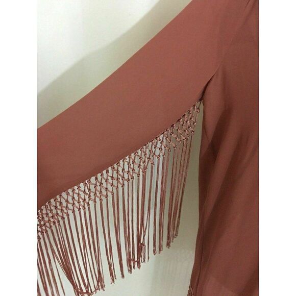 Cotton Candy Mauve Long Sleeve cardigan shawl - Picture 5 of 11